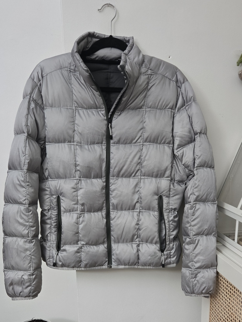 Eddie Bauer Silver Quilted Puffer Jacket